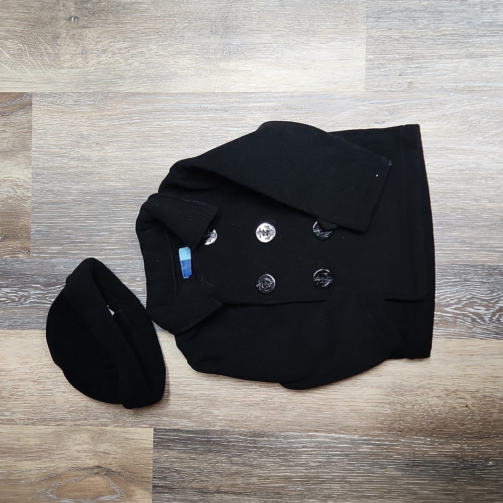 Toddler Boy Pea Coat + Hat